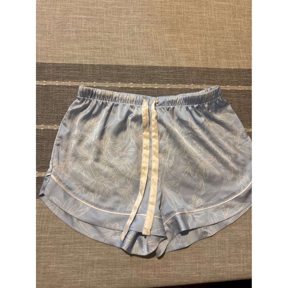 Stars Above Blue‎ Floral Satin Pajama Shorts Lounge Sleep XS